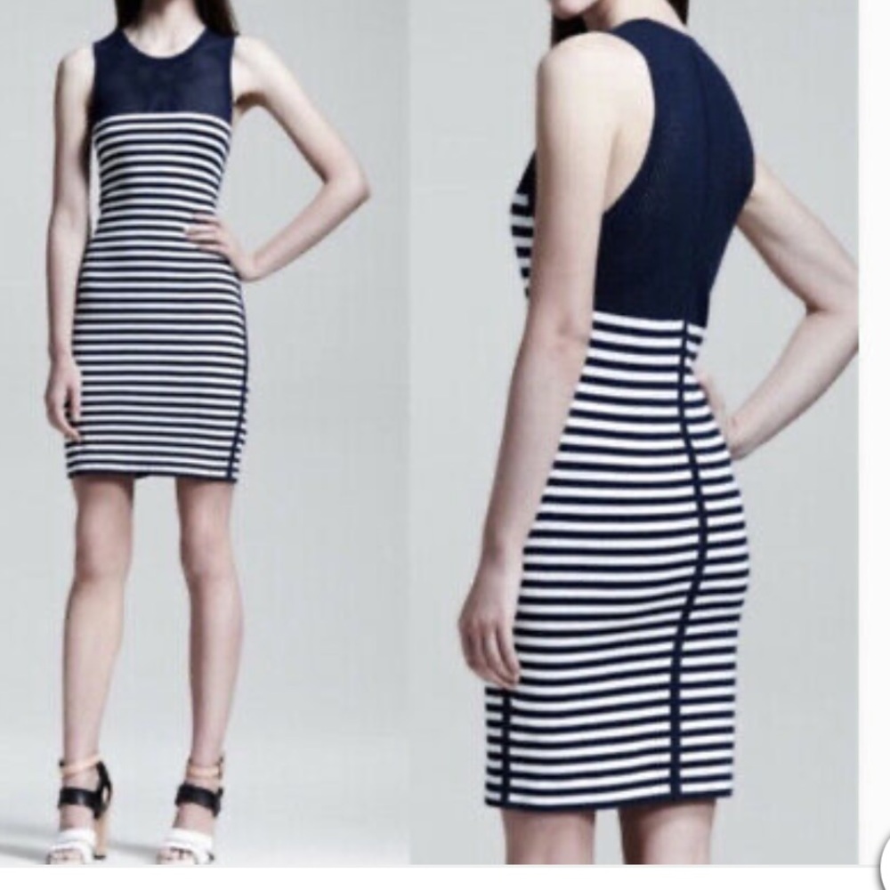 Rag & Bone Giselle Striped Bodycon Mini Dress Sz Small